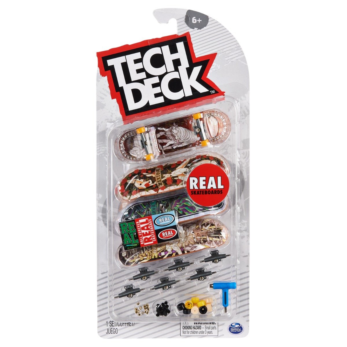 Set mini placa skateboard Tech Deck, 4 buc, Real, 20140753