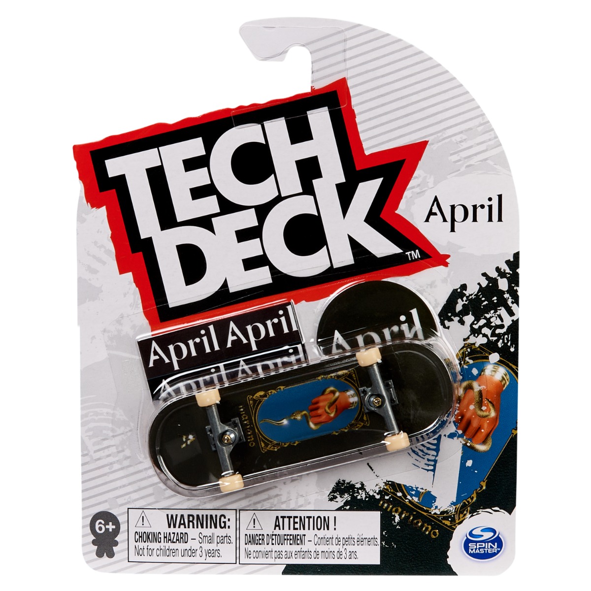 Mini placa skateboard Tech Deck, April Guy Mariano, 20142050