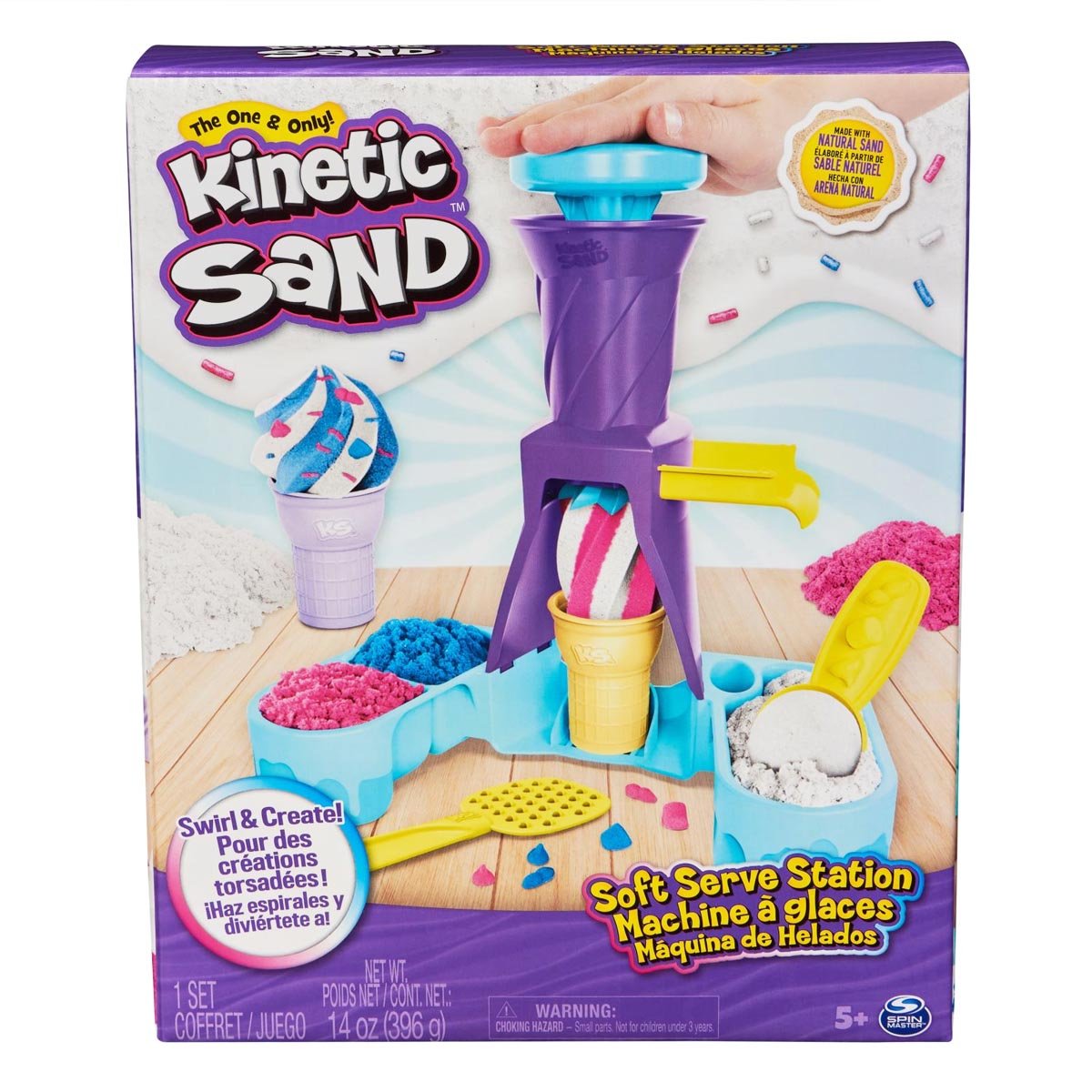 Set de joaca cu nisip, Kinetic Sand, Aparatul de inghetata, 20144685