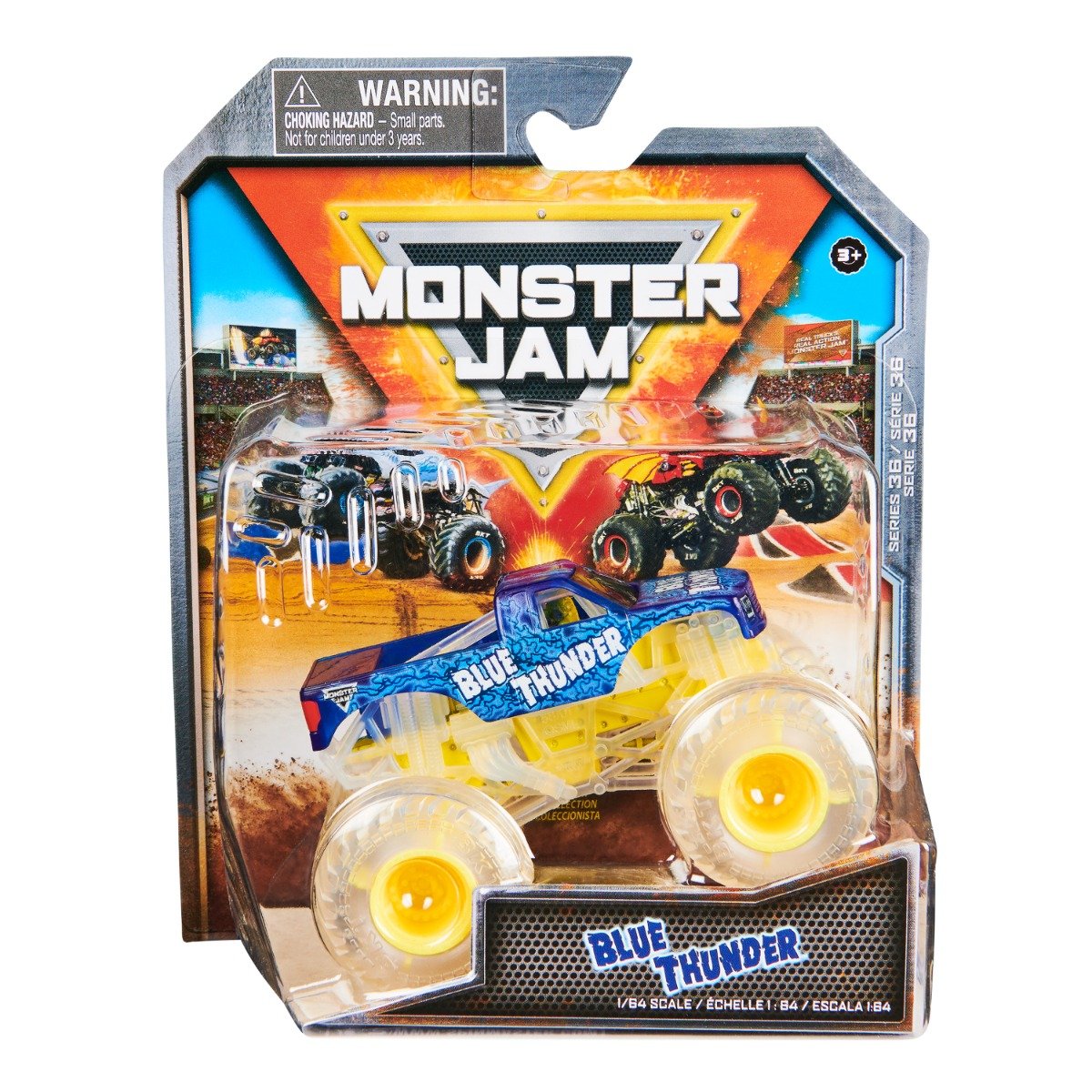 Masinuta Monster Jam, Blue Thunder, 1:64, 20146071