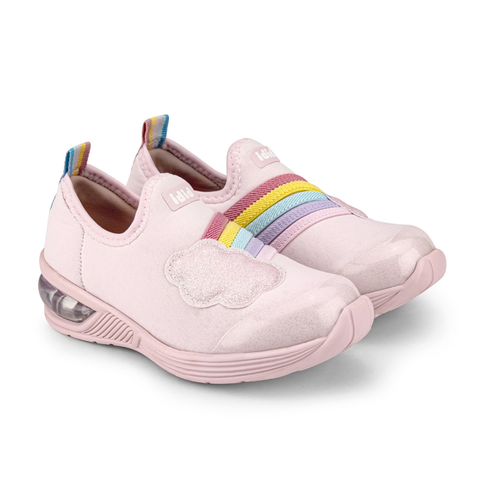 Pantofi fete, Bibi, cu led, Space Wave 2.0 Rainbow 2.0