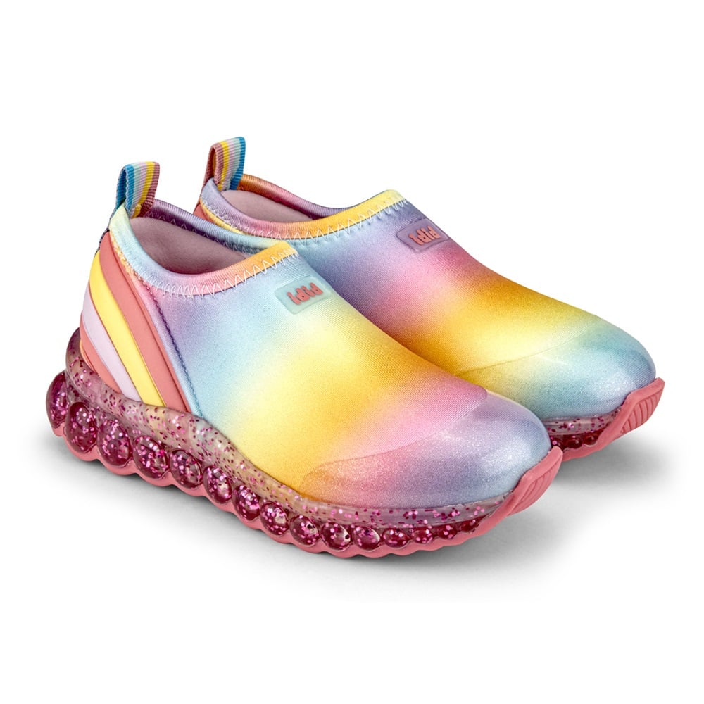 Pantofi sport, Bibi, cu led, Roller Celebration Rainbow Bibi