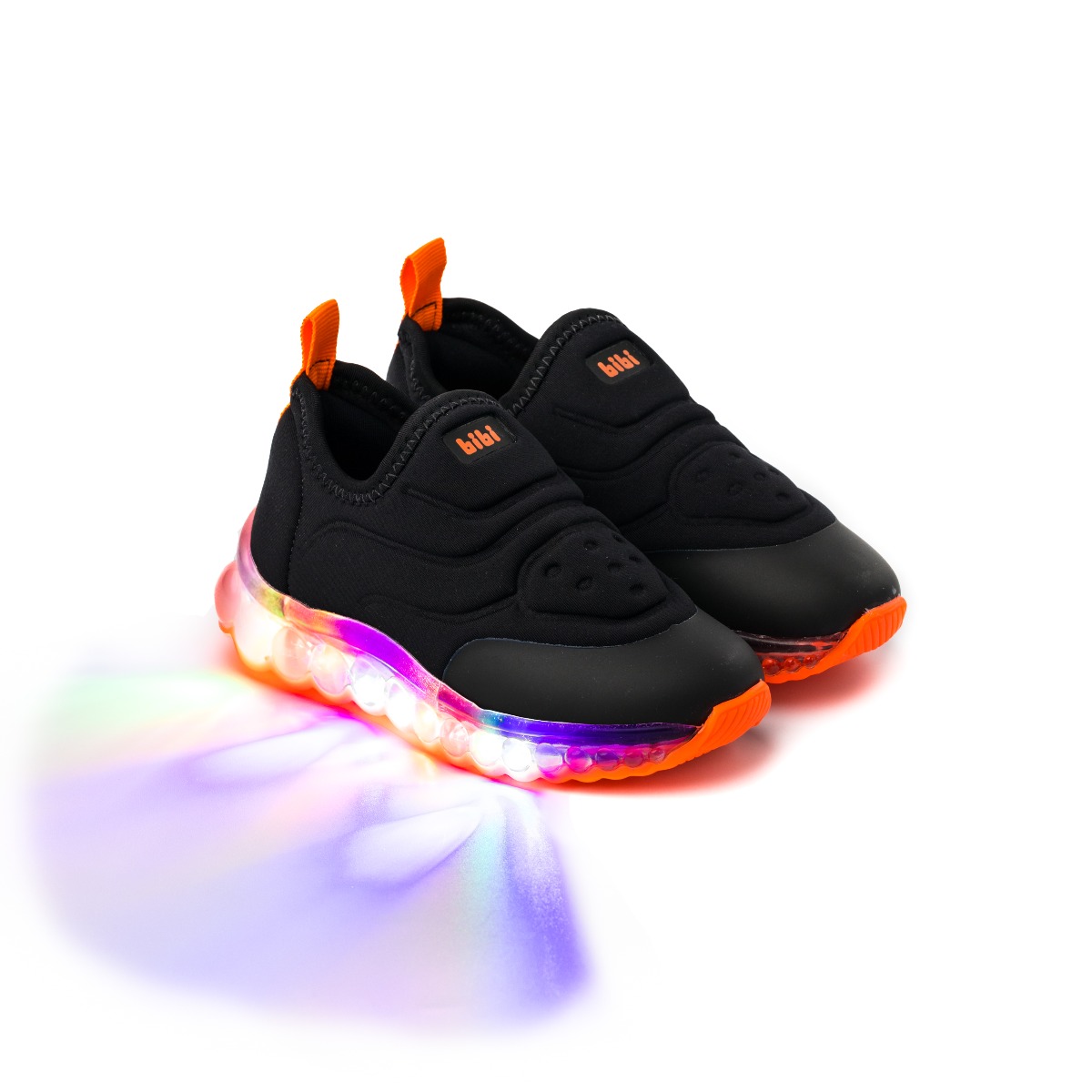 Pantofi Sport. Bibi, cu led, Roller Celebration Black/Orange Bibi