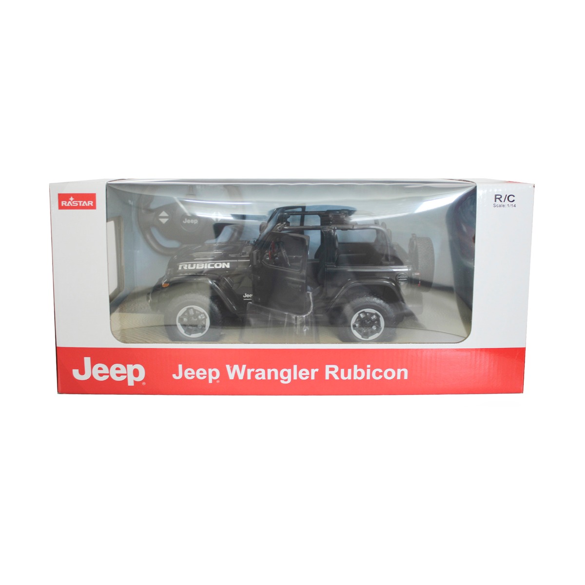 Masina cu telecomanda rastar jeep wrangler, rc, 1:14, negru