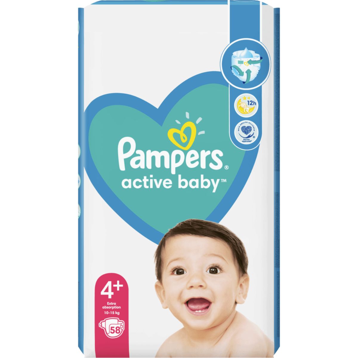 Scutece Active Baby 4P Maxi Plus, Pampers, 58 buc noriel.ro imagine noua