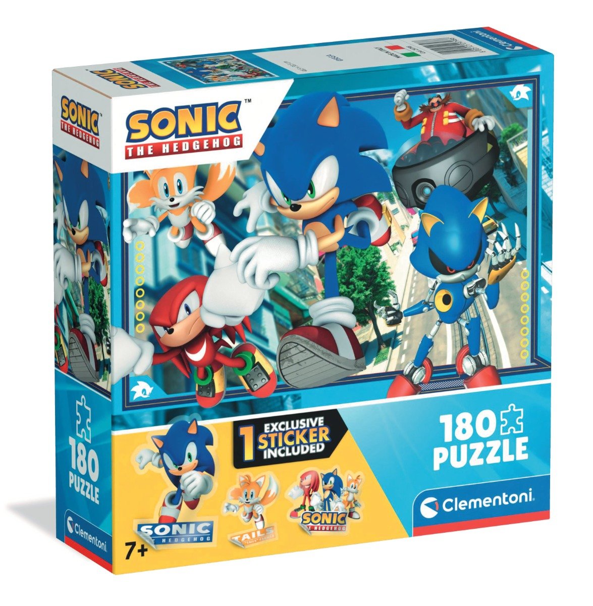 Puzzle Clementoni, Sonic the Hedgehog cu Knuckles si Tails, 180 piese