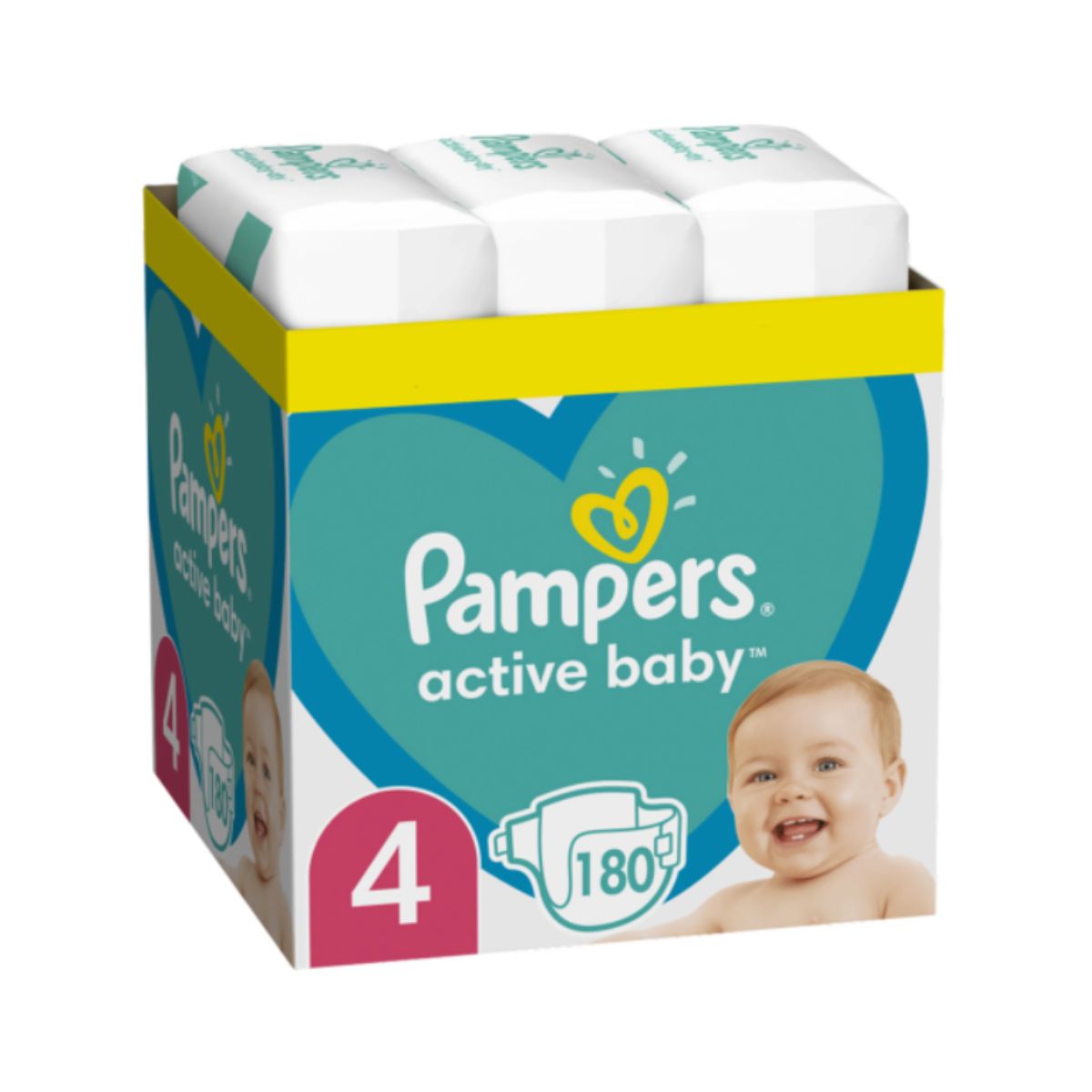 Scutece Pampers Active Baby XXL, Marimea 4, 9-14 kg, 180 buc 180 imagine 2022 protejamcopilaria.ro