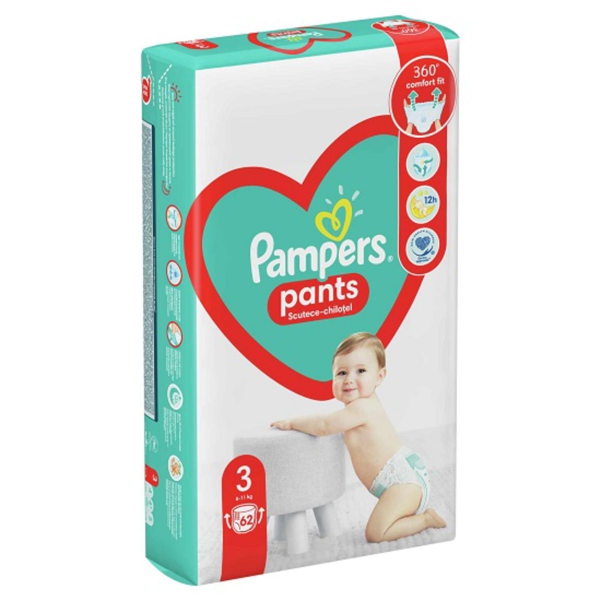 Scutece Pampers, 3 Chilotel Act Baby, 6-11 kg, 62 buc noriel.ro