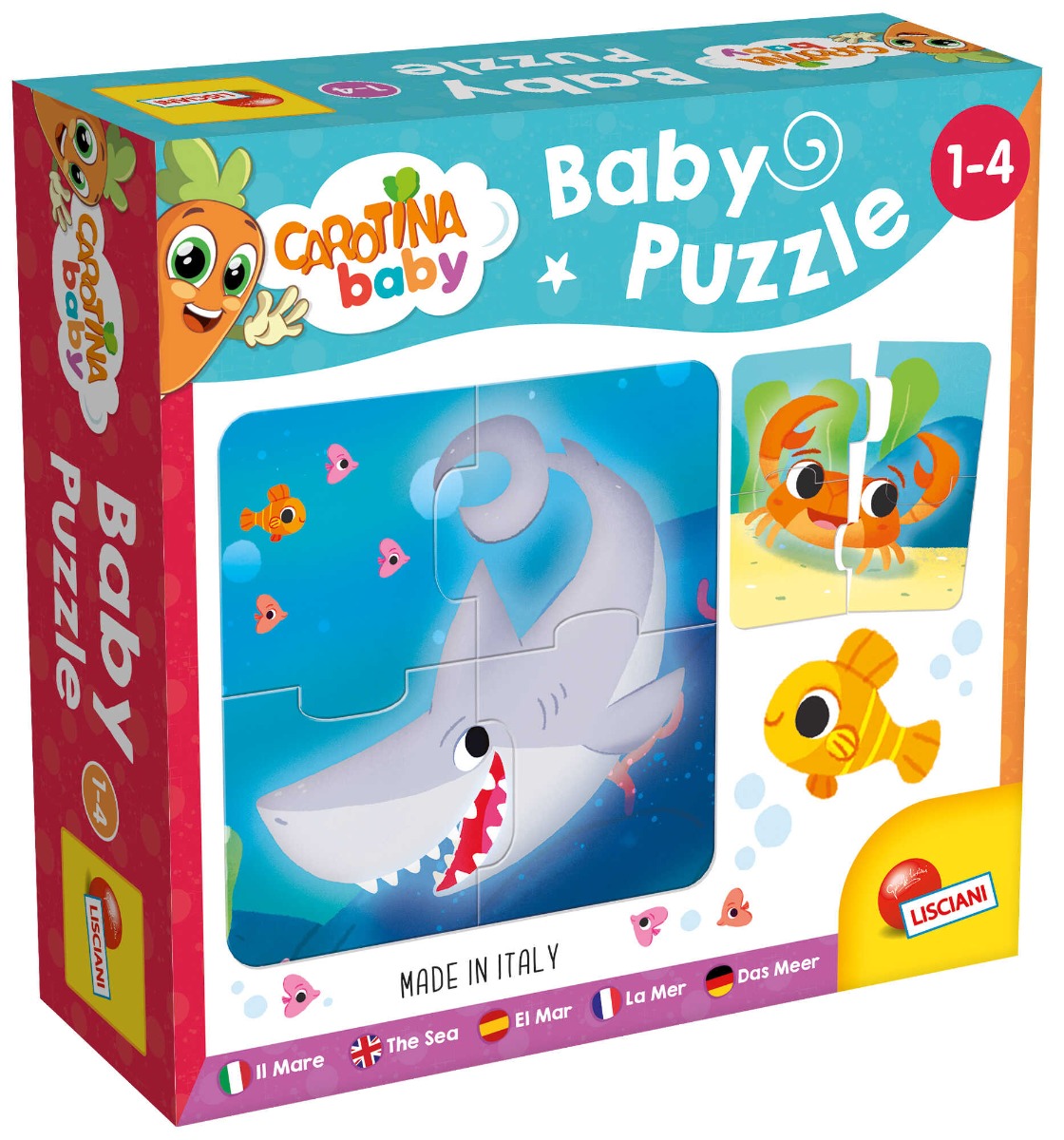 Puzzle baby, Lisciani, Animalute din mare, 24 piese