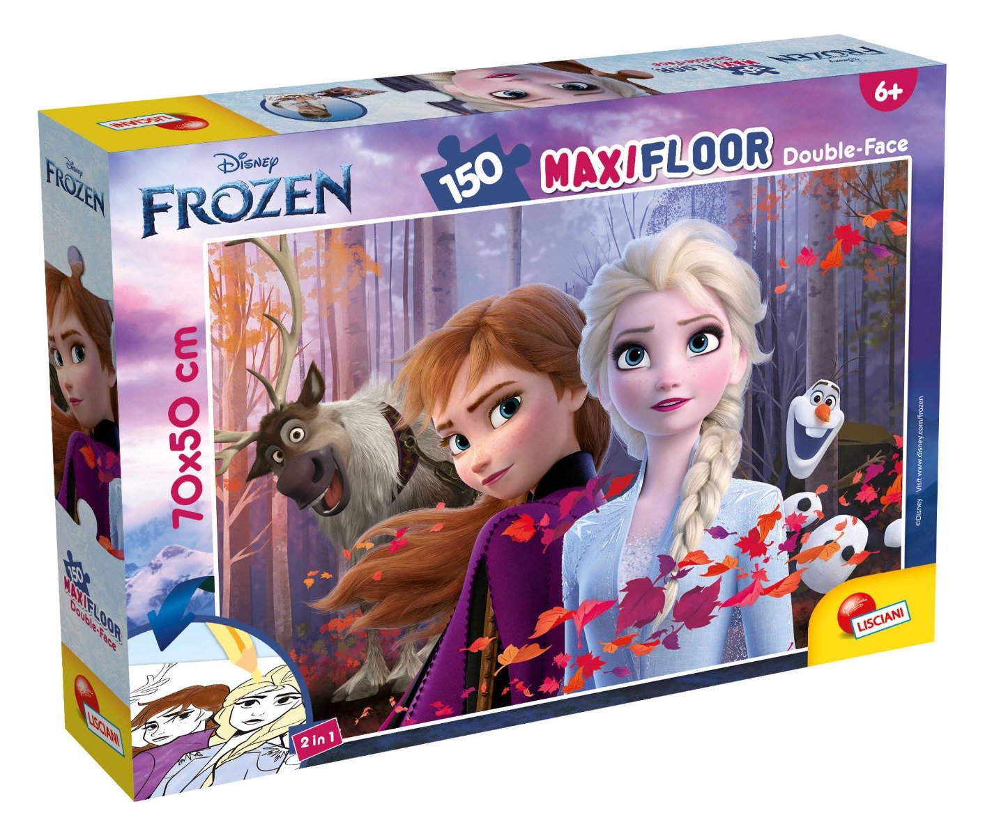 Puzzle de podea, Lisciani, Disney Frozen, Maxi, 150 piese