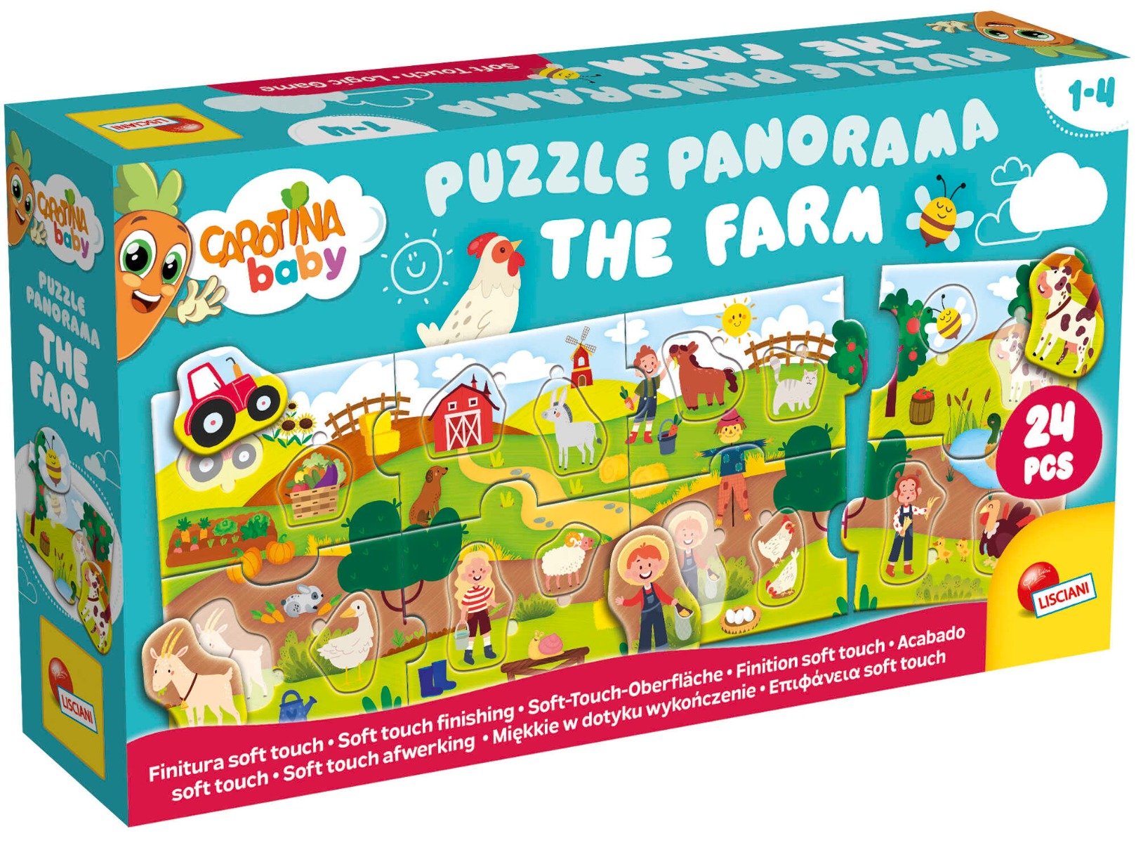 Puzzle baby panoramic, Lisciani, La ferma, 24 piese