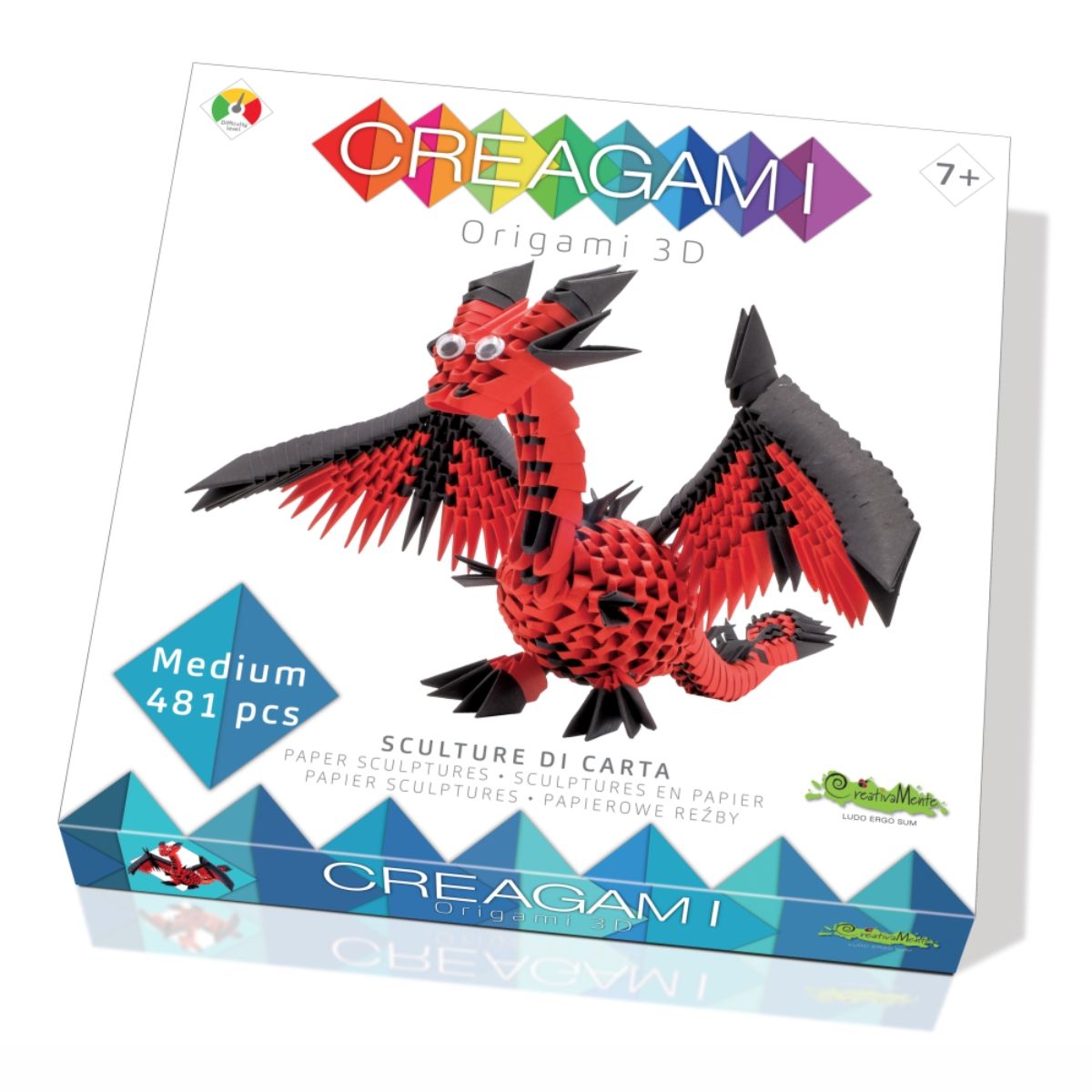 Joc 3D, Dragon Origami, Creagami, 481 Piese 3D