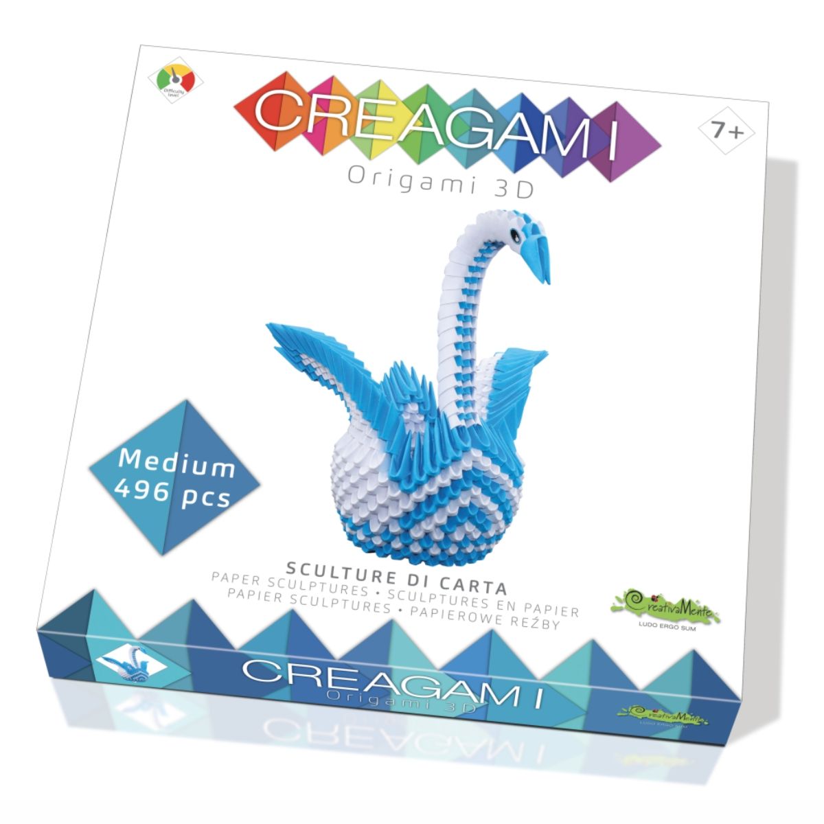 Joc 3D, Lebada Origami, Creagami, 496 Piese
