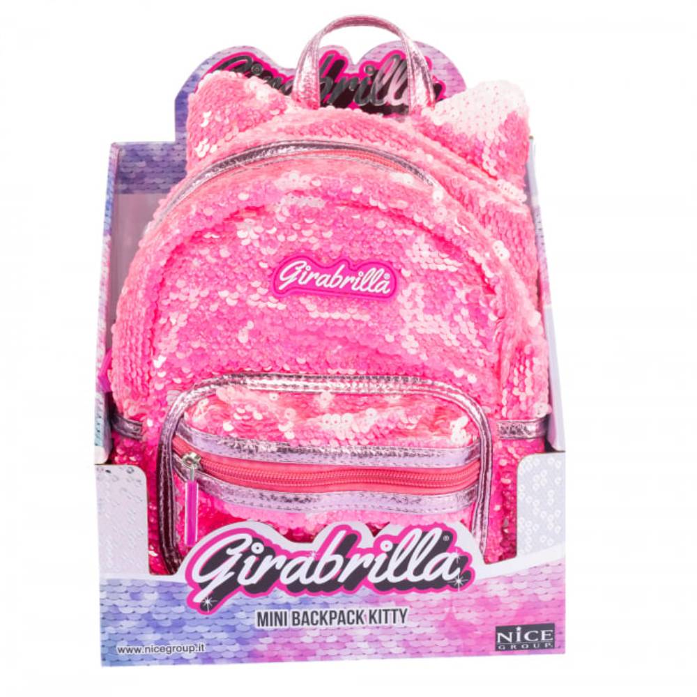 Rucsac mini cu paiete reversibile, Nice, Girabrilla Kitty