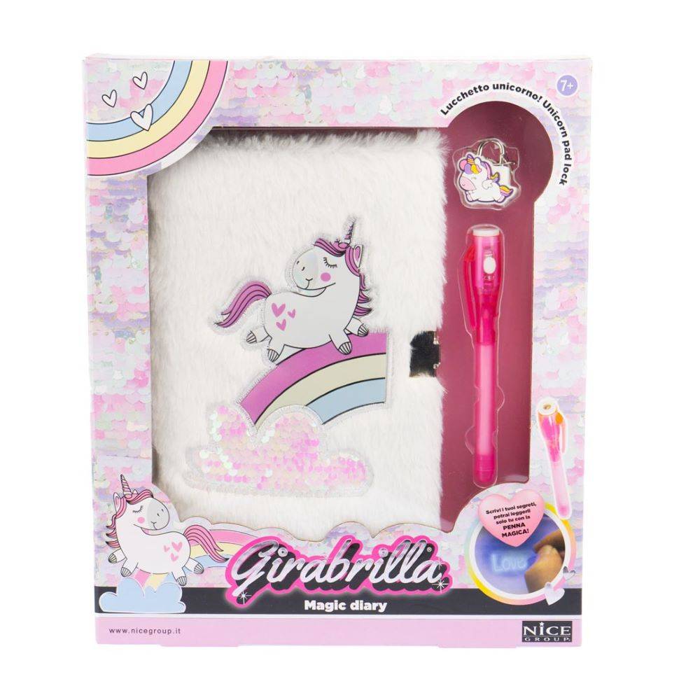 Jurnal secret, pix cu cerneala invizibila si lacat, Nice, Girabrilla, Unicorn Magic