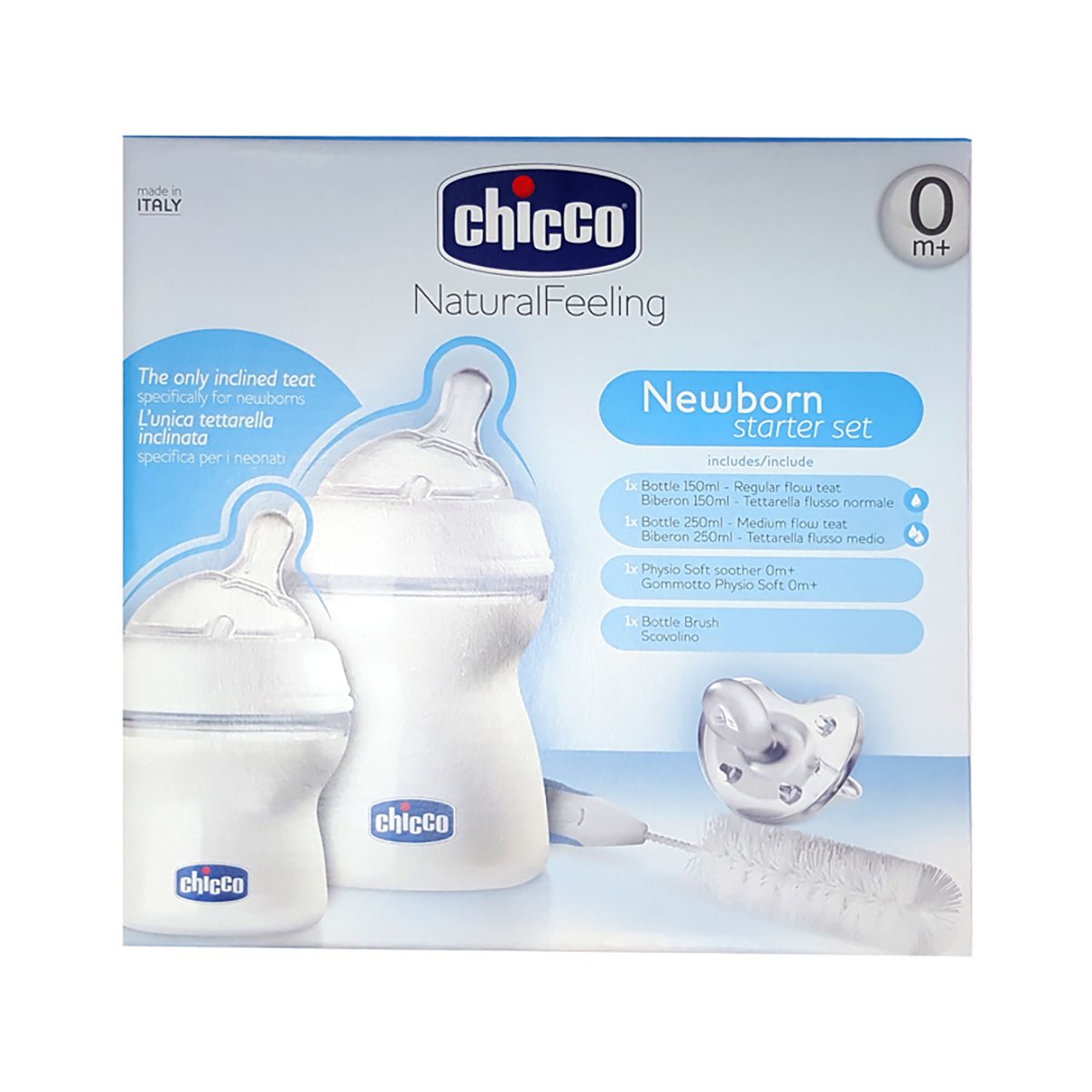 Set nou nascut Natural Feeling Physio Soft Chicco, 0 luni + Accesorii