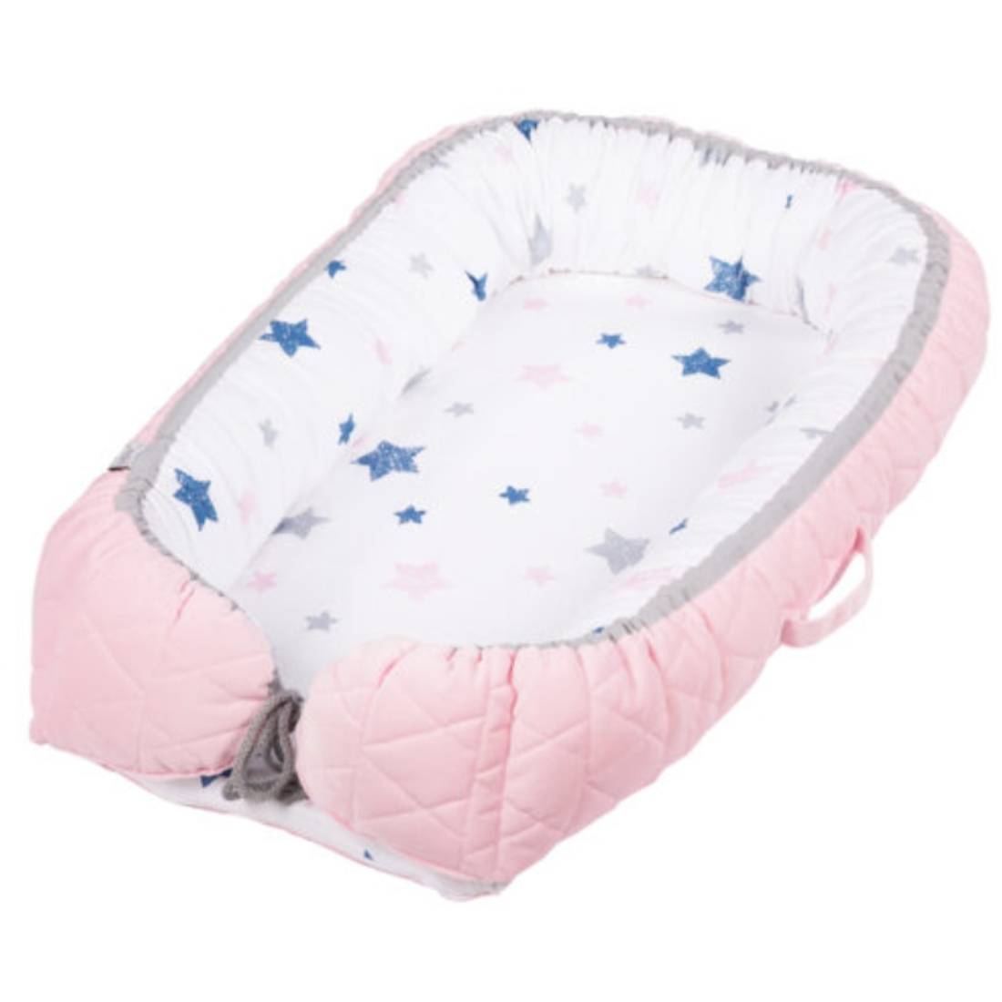 Baby nest klups velvet, roz, v101