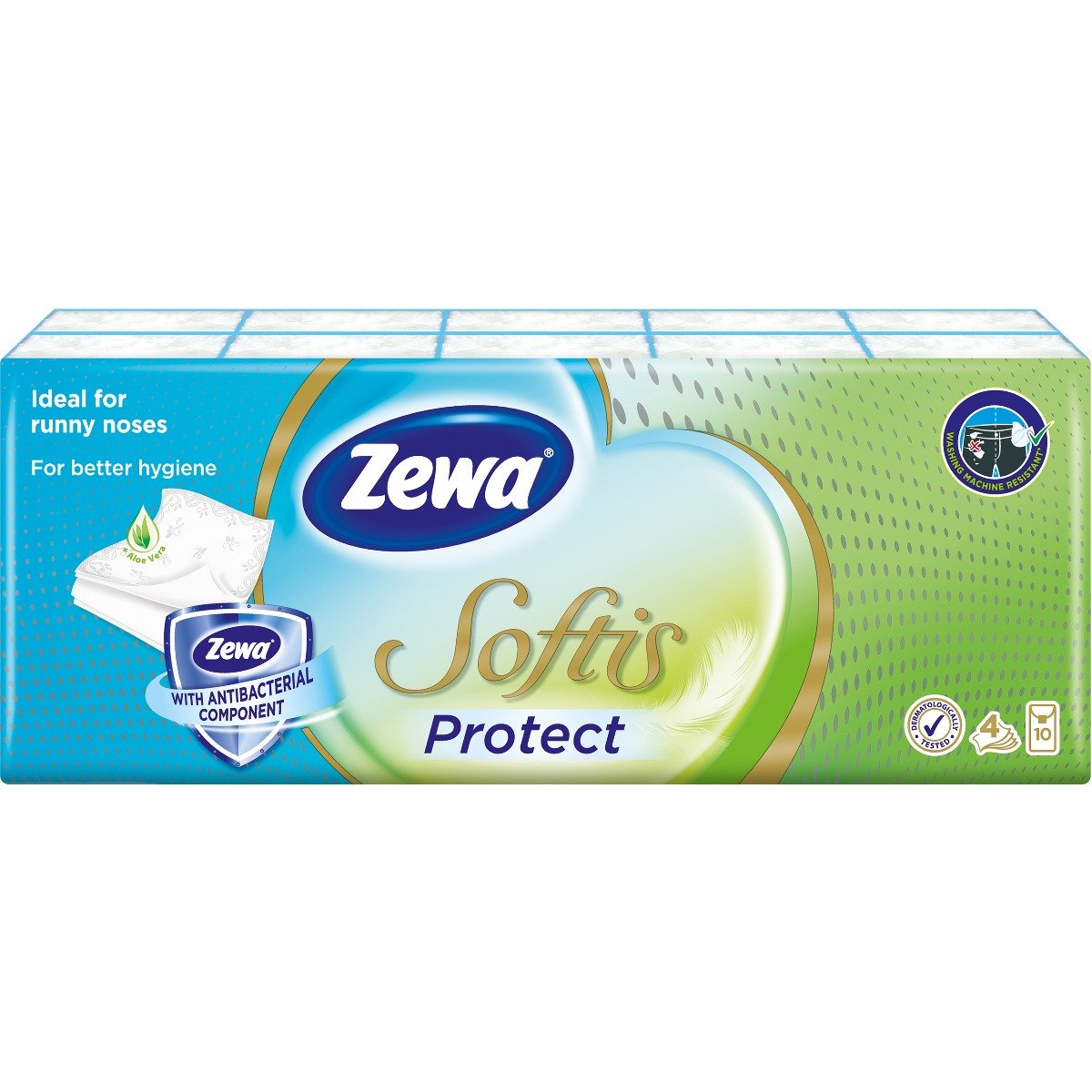Set Batiste nazale Zewa Softis Protect, 4 straturi, 10 pachete Batiste