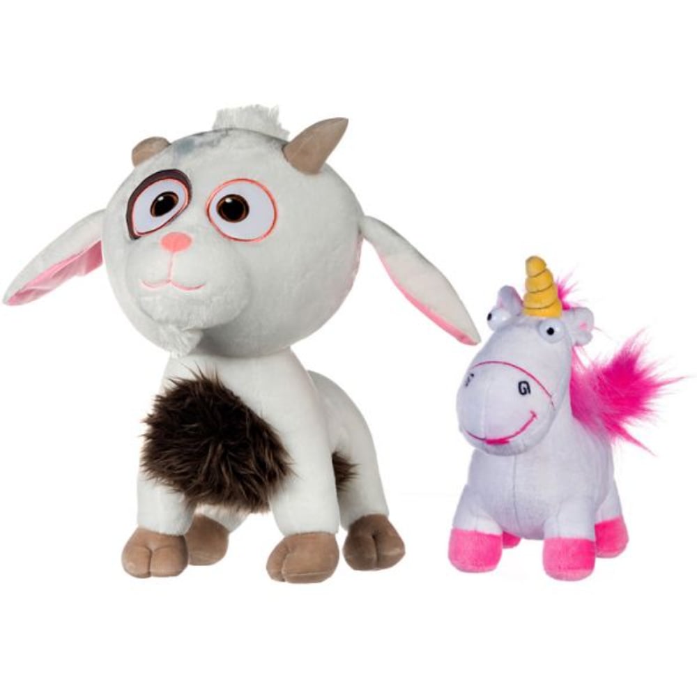 Set 2 jucarii de plus, Whitehouse Leisure, Unigoat 27 cm si Unicorn 16 cm, Minions