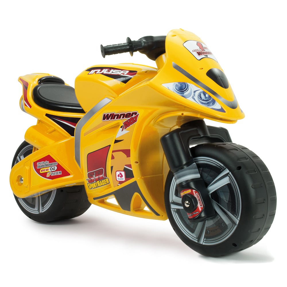 Motocicleta cu roti mari, Injusa, Moto Winner, design sportiv, Galben
