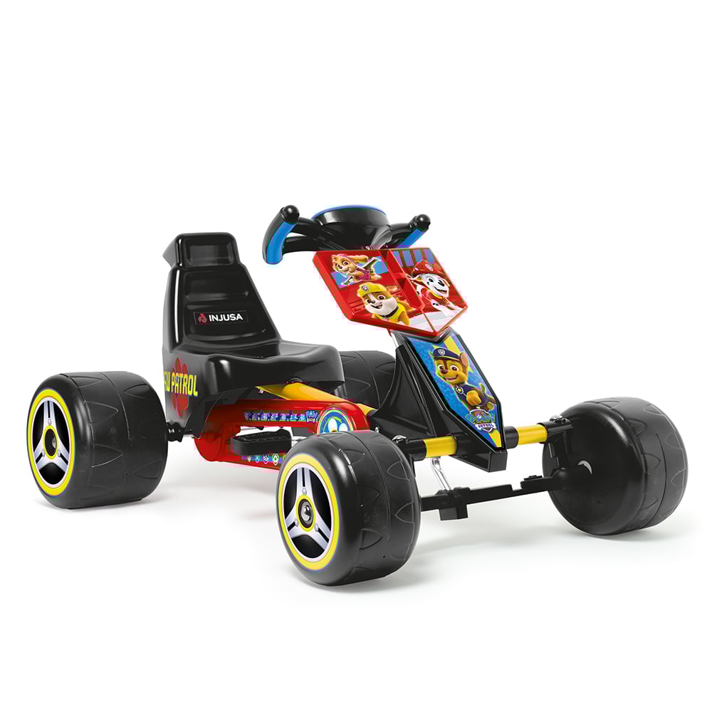Kart cu pedale, Injusa, Disney Paw Patrol, sasiu metalic robust, pedale si pinion fix
