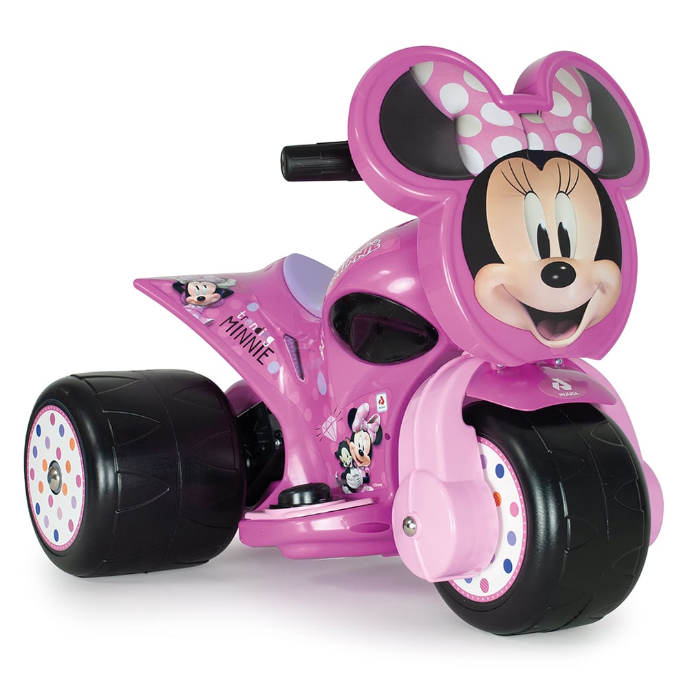 Tricicleta electrica, Injusa, Disney Minnie Mouse, 6V, cu pedala de acceleratie, Roz