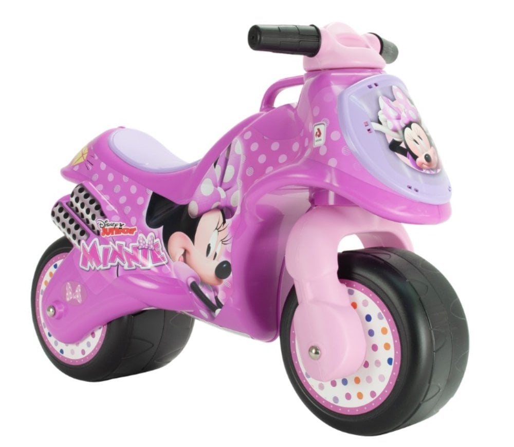 Moto Ride-On, Injusa, Neox Disney Minnie Mouse, fara pedale, Roz