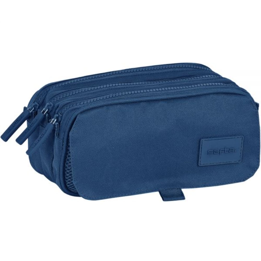 Penar cu 3 compartimente, Safta, Basic Navy Blue, 21.5 x 10 x 8 cm