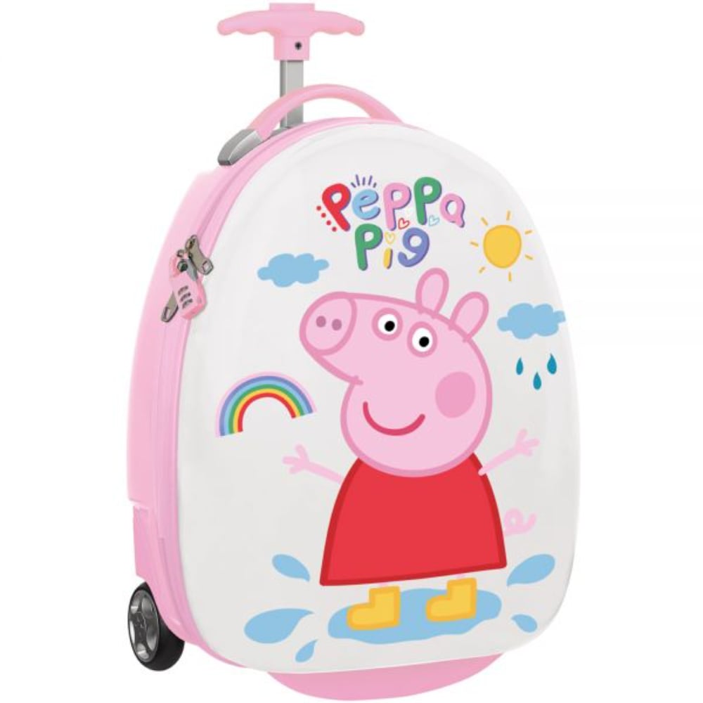 Troler oval pentru calatorii, Safta, Peppa Pig, 28 x 43 x 23 cm
