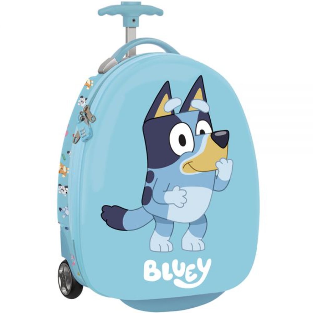 Troler oval pentru calatorii, Safta, Bluey, 28 x 43 x 23 cm
