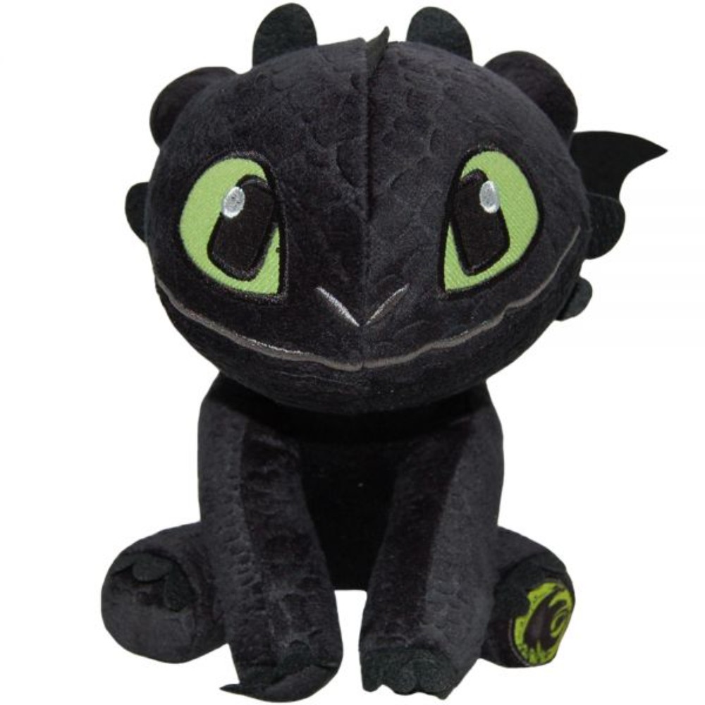 Jucarie de plus, Play by Play, Toothless cu aripi fluorescente, Dragons, 34 cm