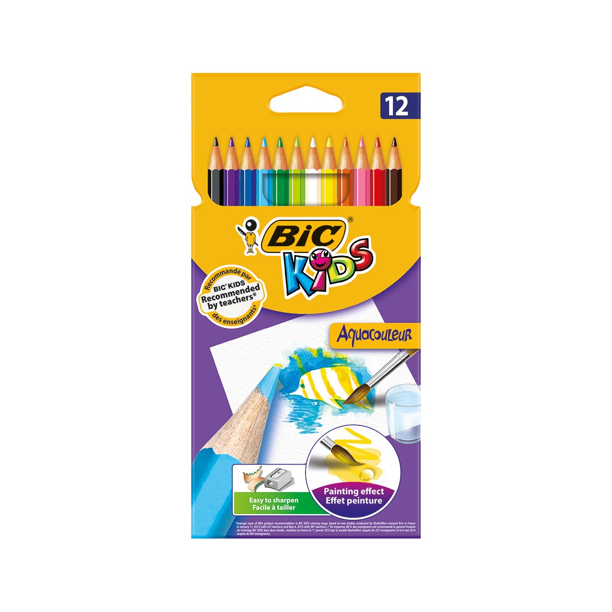 Set creioane colorate Aquacouleur Bic, P12 Bic