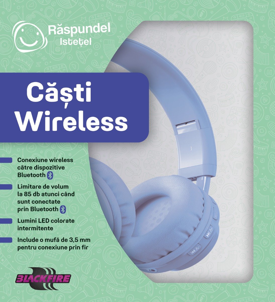 Casti wireless, Raspundel Istetel, Albastru