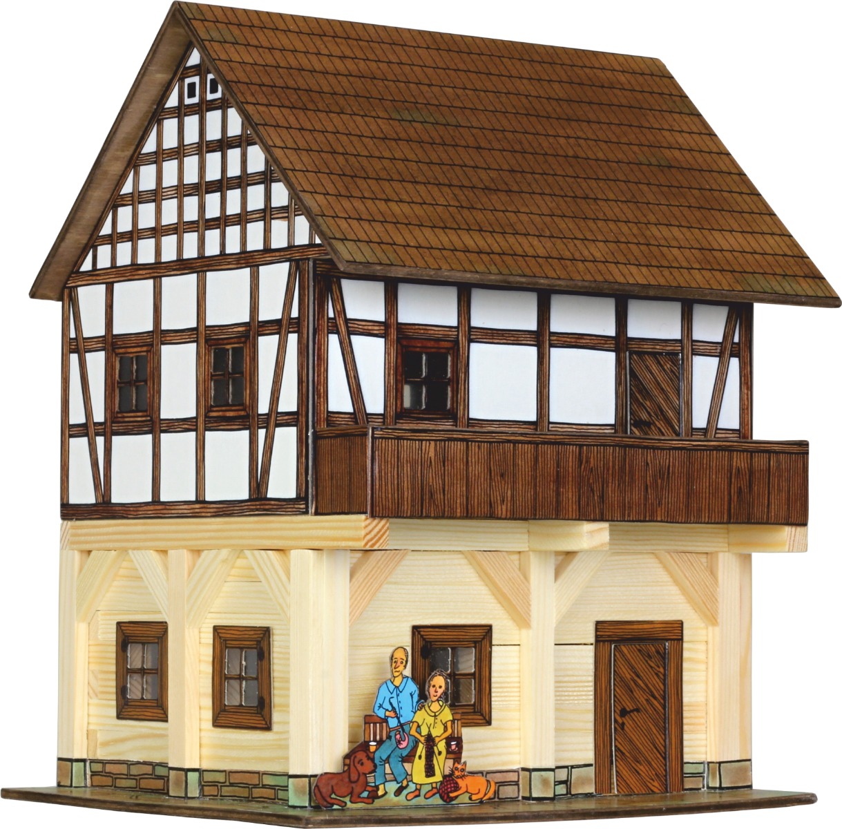 Set de constructie arhitectura, Walachia, Granar cu grinzi, 115 piese din lemn