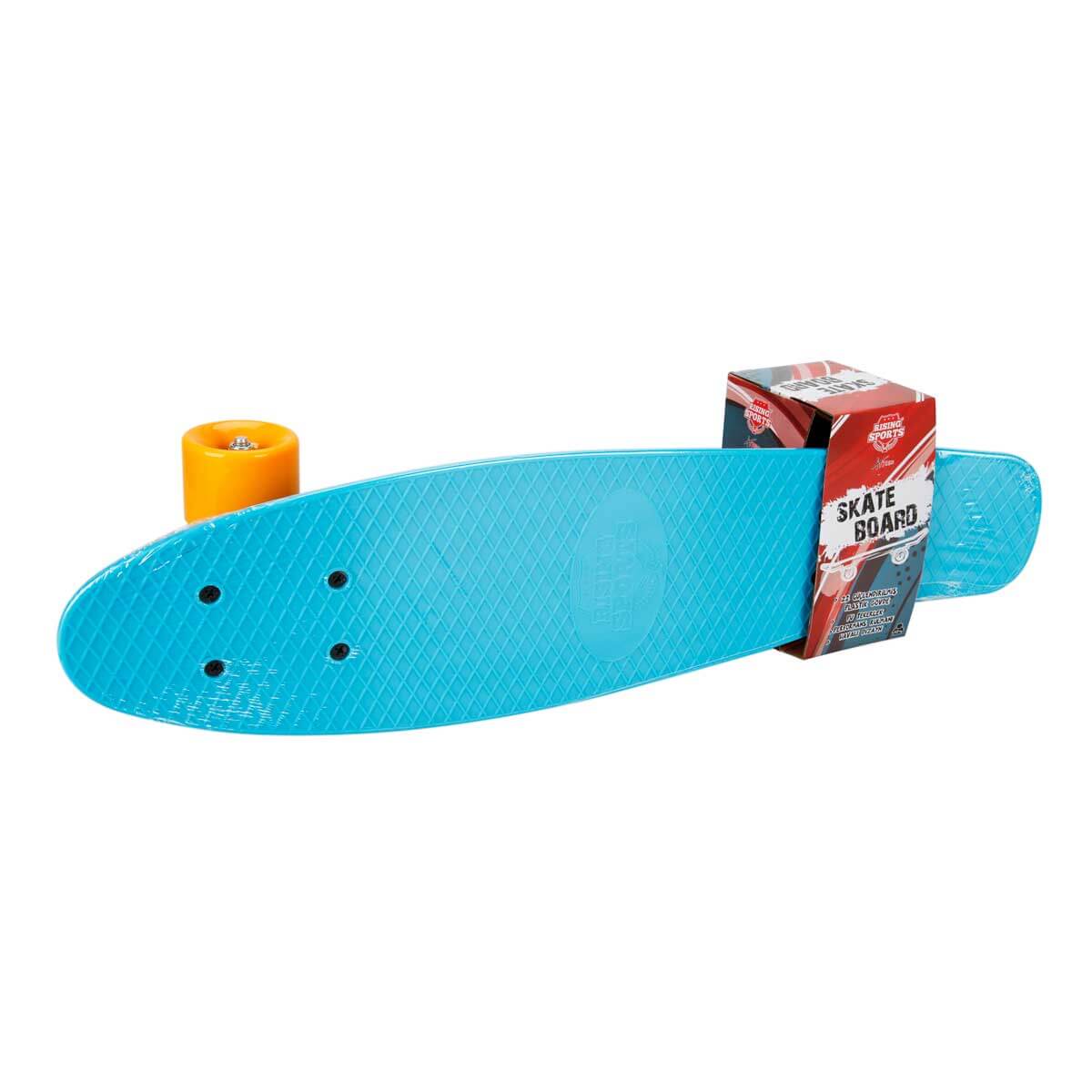 Skateboard din plastic, Rising Sports Xtreme, Albastru, 58 cm Albastru imagine noua responsabilitatesociala.ro