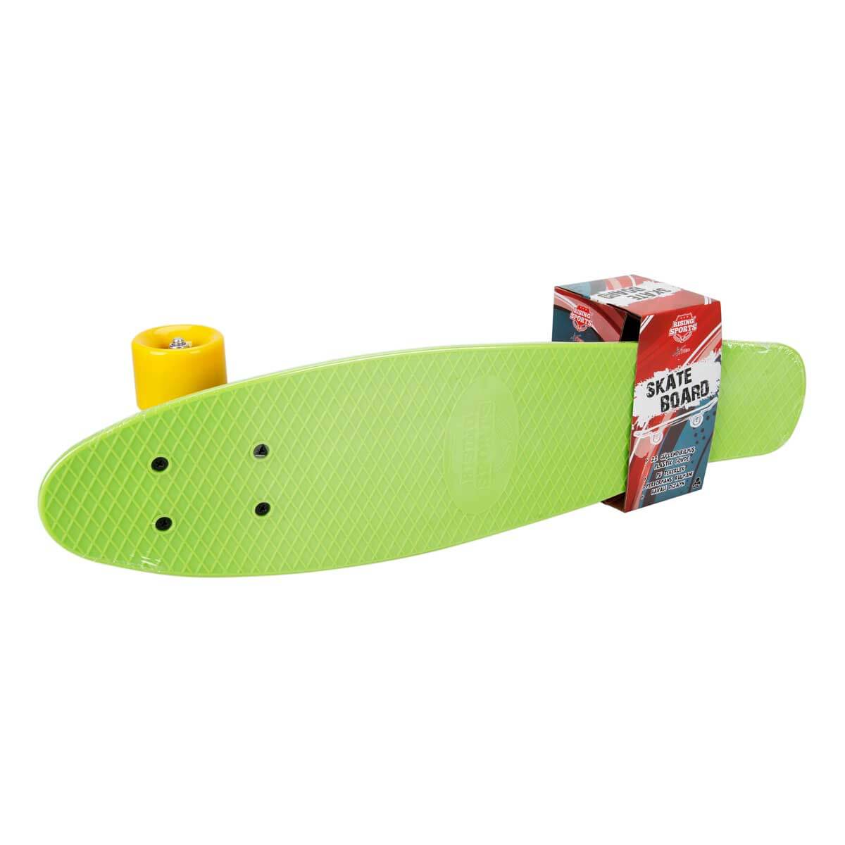 Skateboard din plastic, Rising Sports Xtreme, Verde, 58 cm din imagine noua responsabilitatesociala.ro