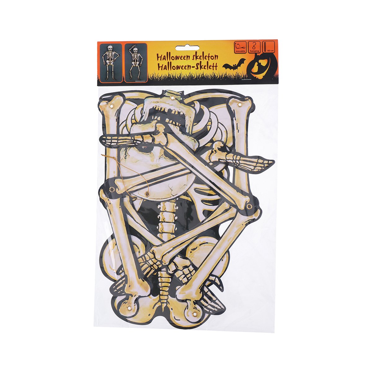 Decoratiune schelet halloween, 80 cm Edco