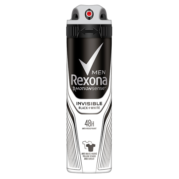 Deodorant antiperspirant spray Rexona Men Invisible Black White, 150 ml imagine