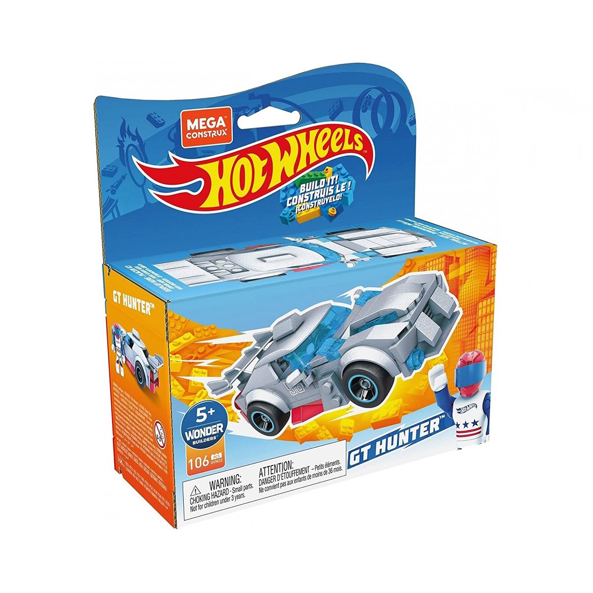 Masinuta Hot Wheels, MegaConstrux, Rockin Racers, GVM32