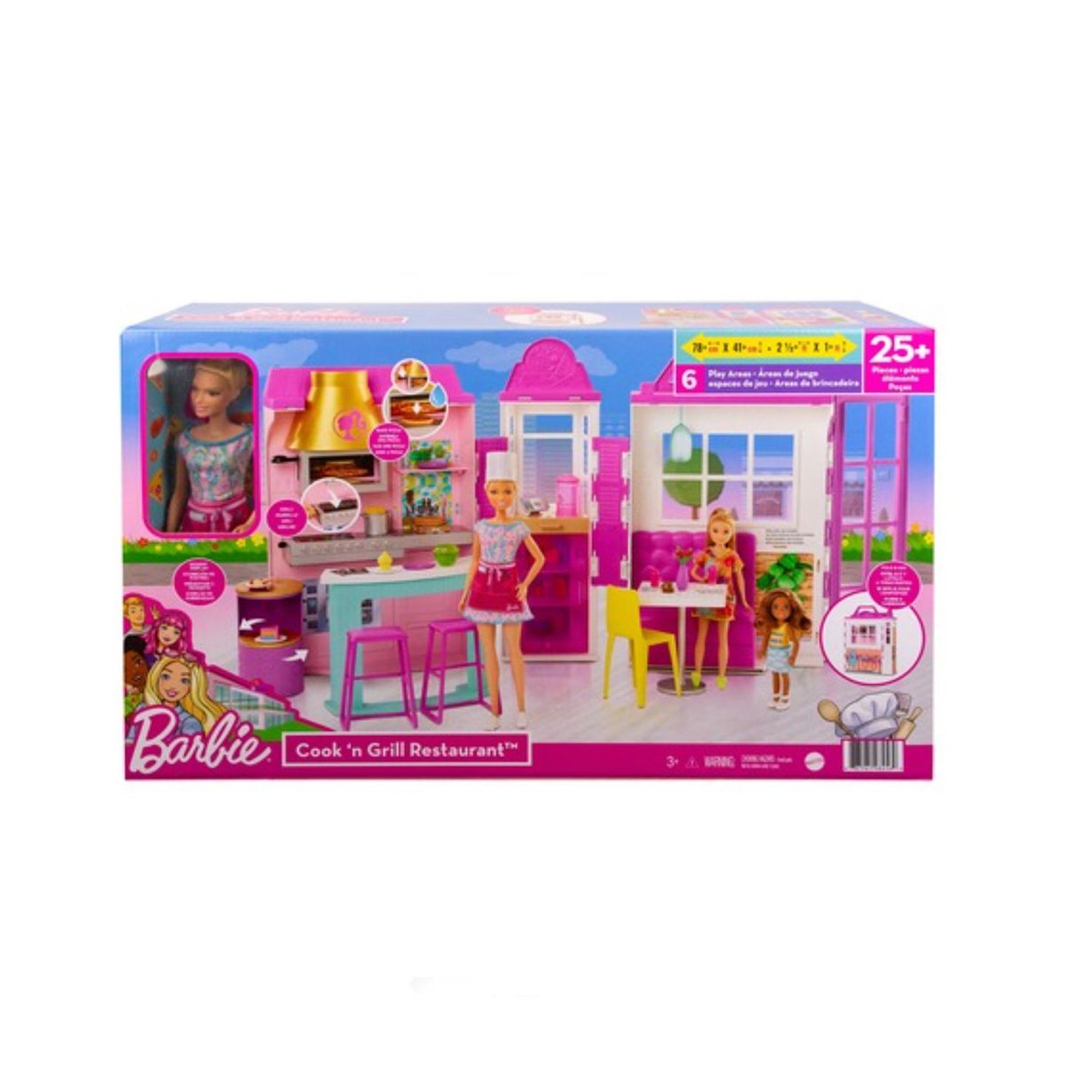 Set restaurant, Barbie, Cook and Grill Barbie