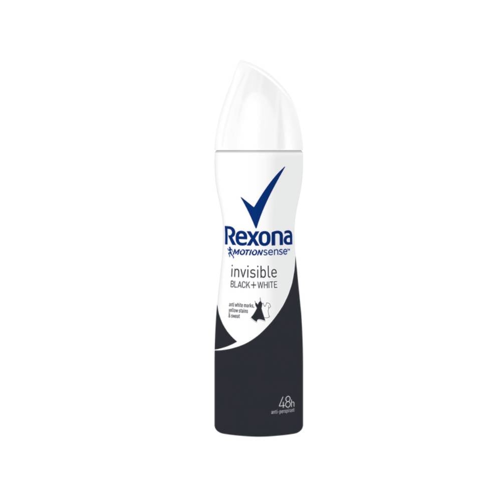 Deodorant antiperspirant spray Rexona Invisible Black White, 150 ml imagine