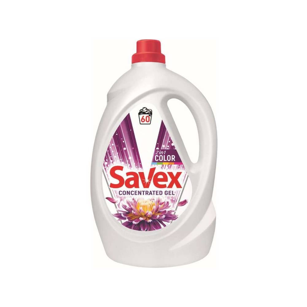 Detergent Savex 2 in 1 Color, 3.3l, 60 spalari imagine