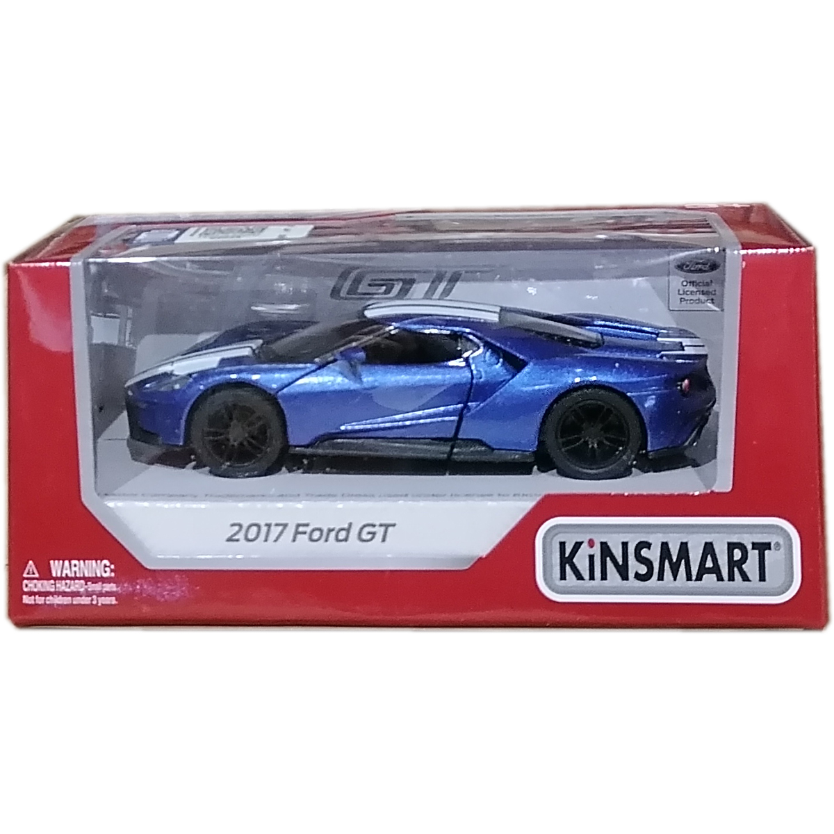 Masinuta din metal Kinsmart, Ford GT 2017, Albastru