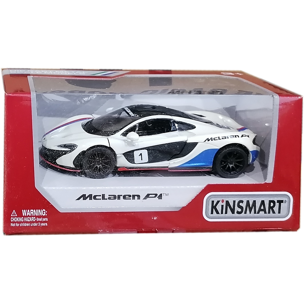 Masinuta din metal Kinsmart, McLaren P1, Alb