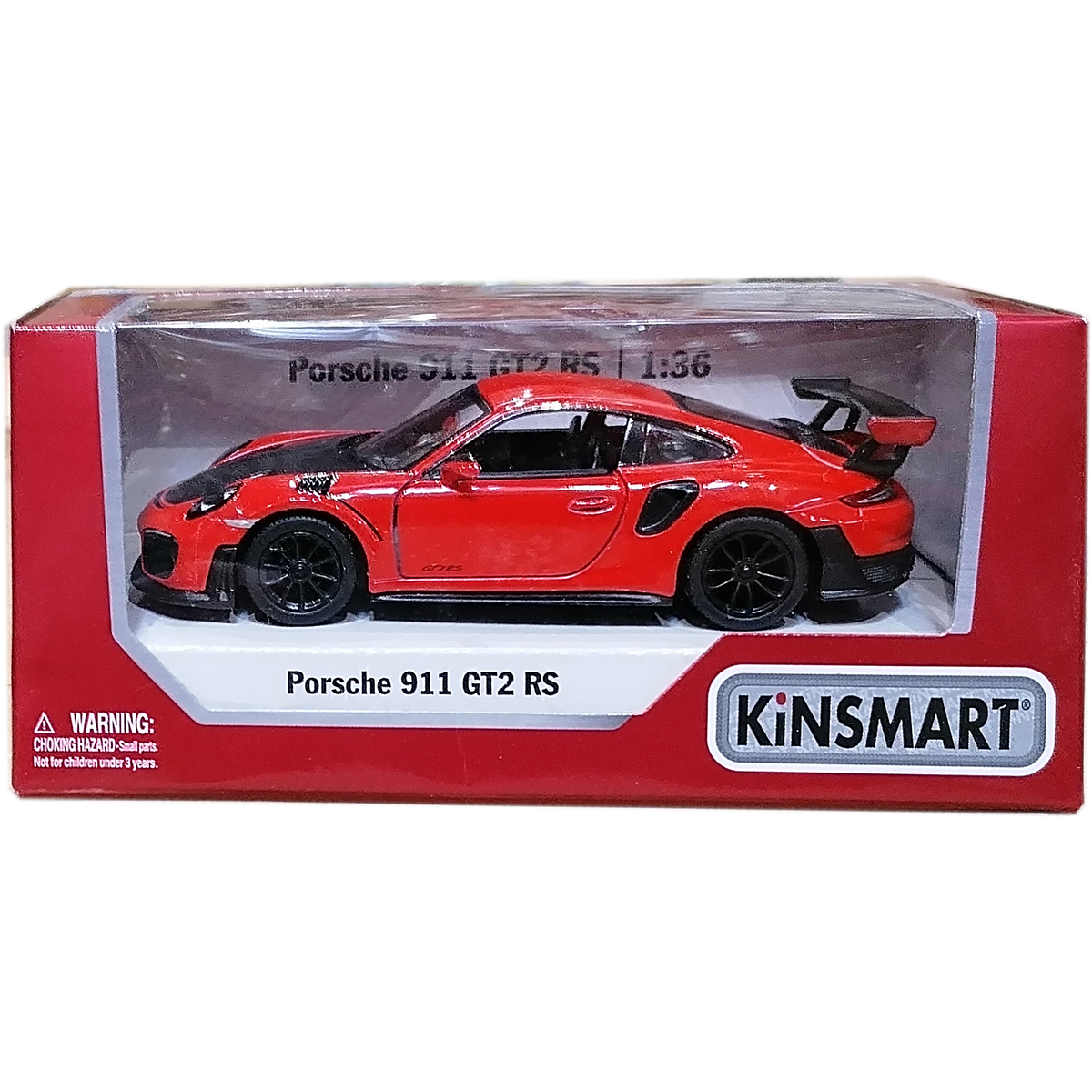 Masinuta din metal Kinsmart, Porsche 911 GT2 RS, Rosu