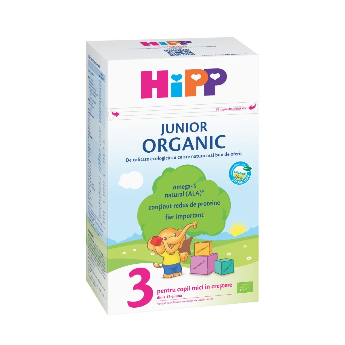 Lapte de crestere Junior Organic Hipp 3, 500 g