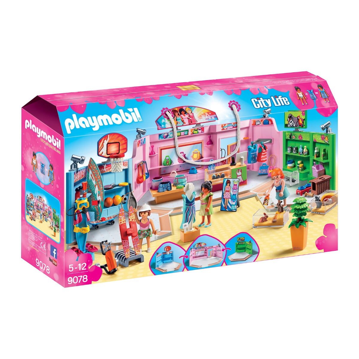 set playmobil city life - centru comercial (9078)