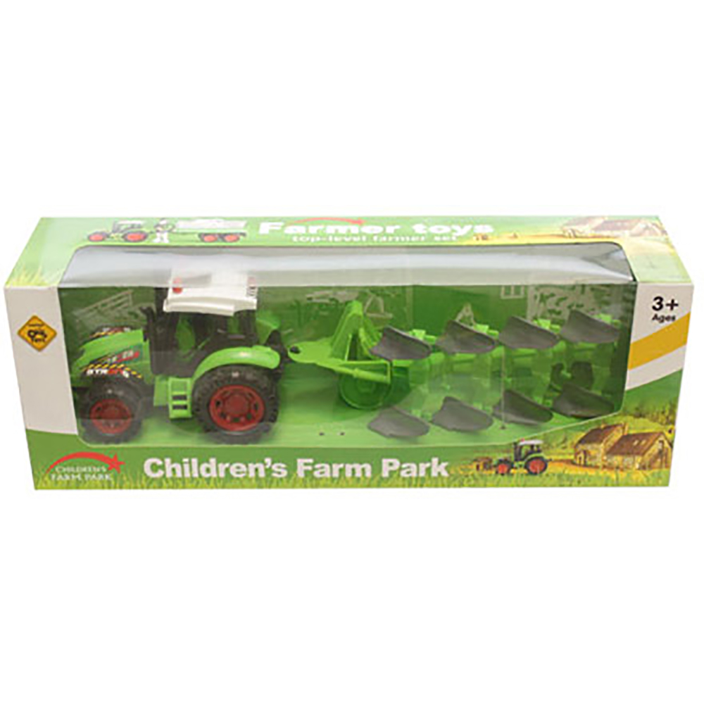 Tractor cu plug Unika Toy, Verde