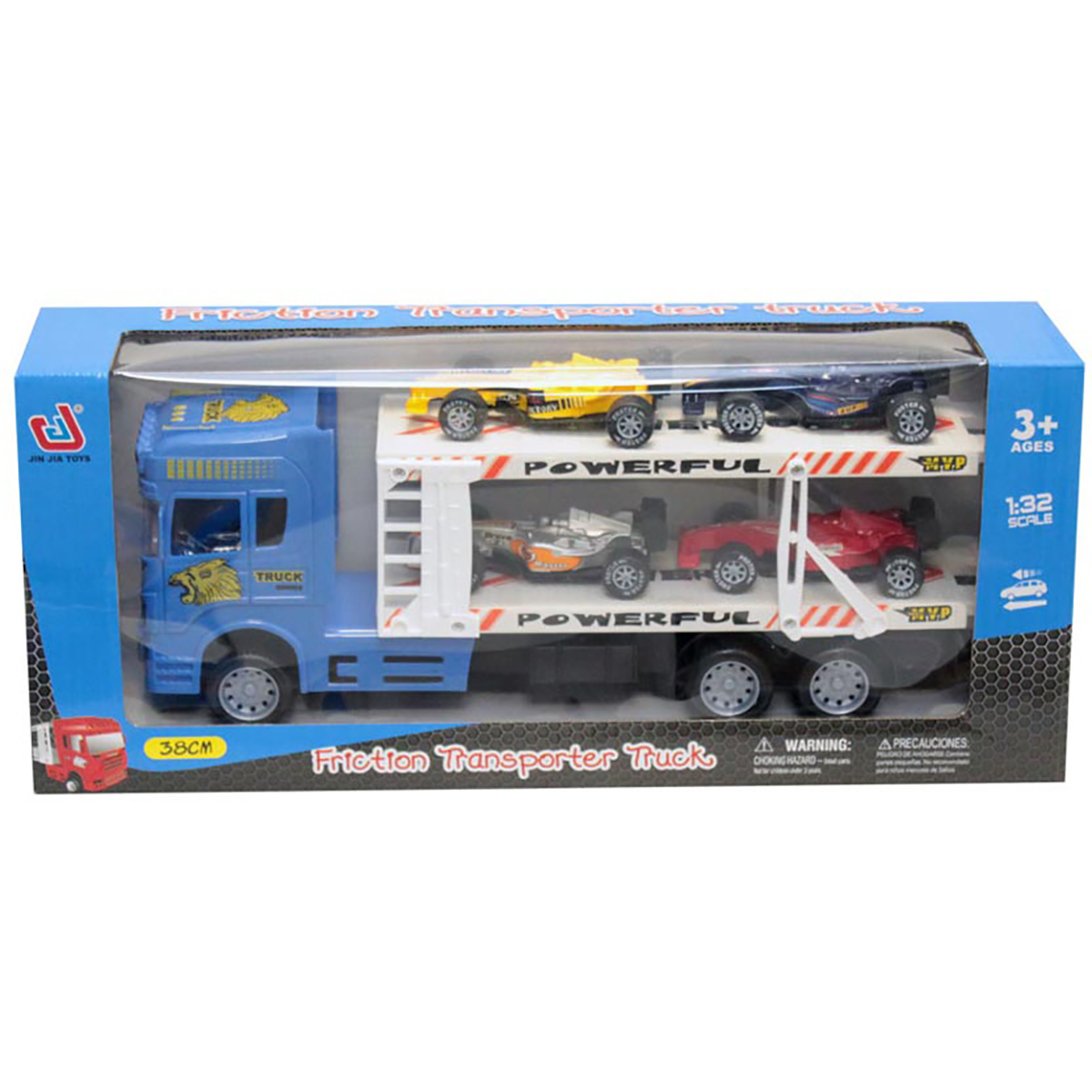 Camion cu 4 masinute Unika Toy, Albastru