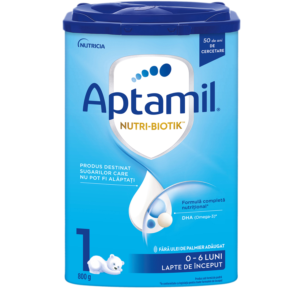 Lapte praf Nutricia Aptamil Nutri-Biotik 1, 800 g, 0-6 luni